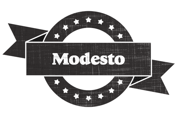 Modesto grunge logo