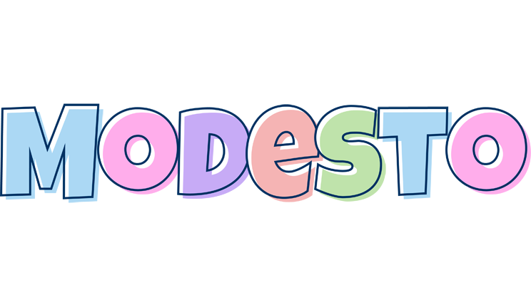 Modesto pastel logo