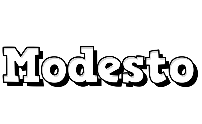 Modesto snowing logo