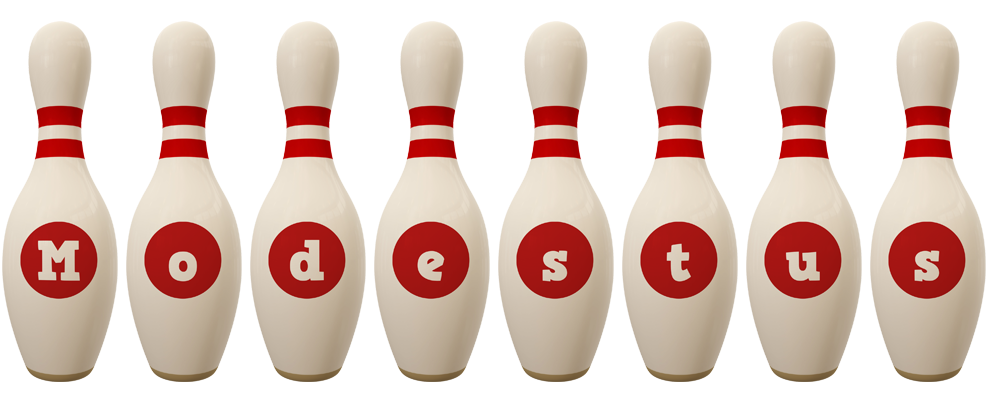 Modestus bowling-pin logo