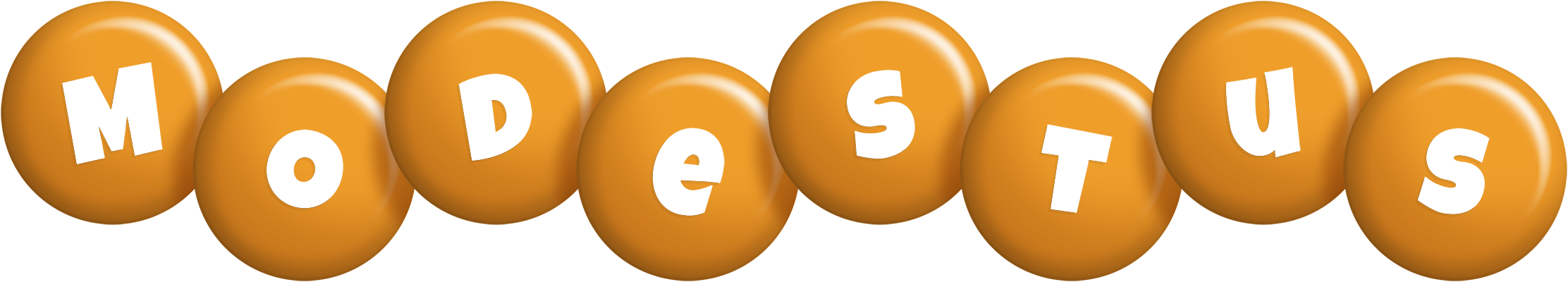 Modestus candy-orange logo
