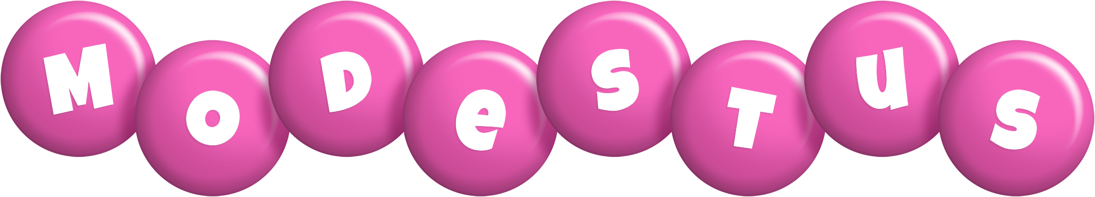 Modestus candy-pink logo