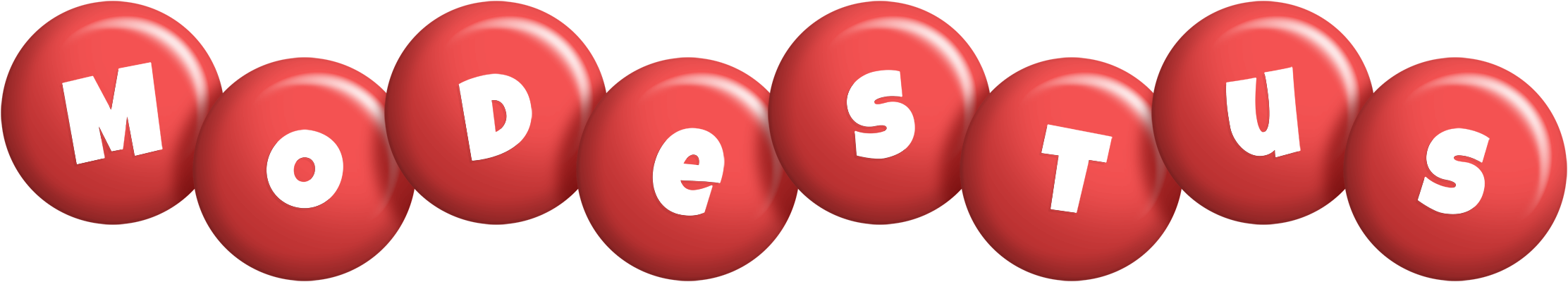 Modestus candy-red logo