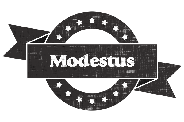 Modestus grunge logo