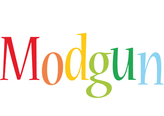 Modgun birthday logo