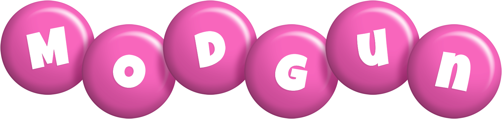 Modgun candy-pink logo