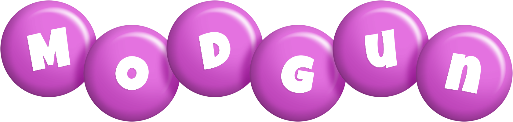 Modgun candy-purple logo