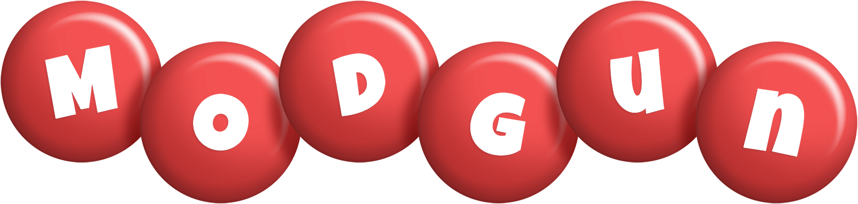 Modgun candy-red logo