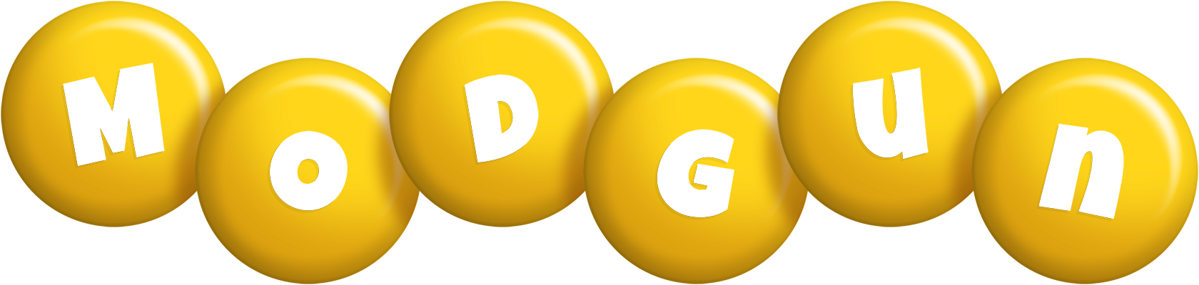 Modgun candy-yellow logo