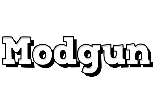 Modgun snowing logo