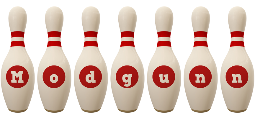 Modgunn bowling-pin logo