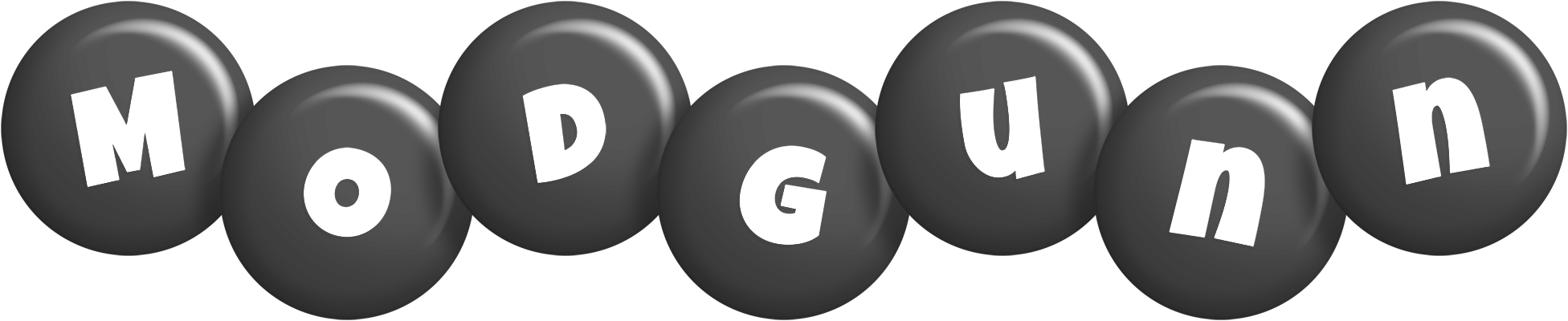 Modgunn candy-black logo