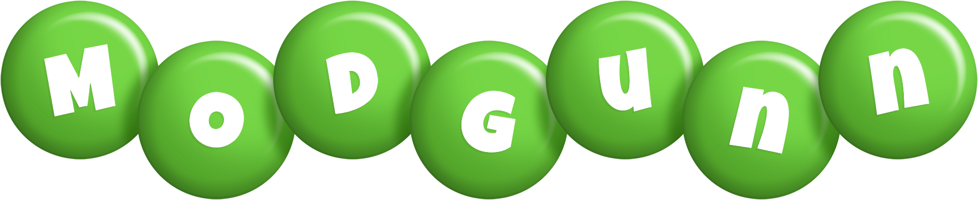 Modgunn candy-green logo