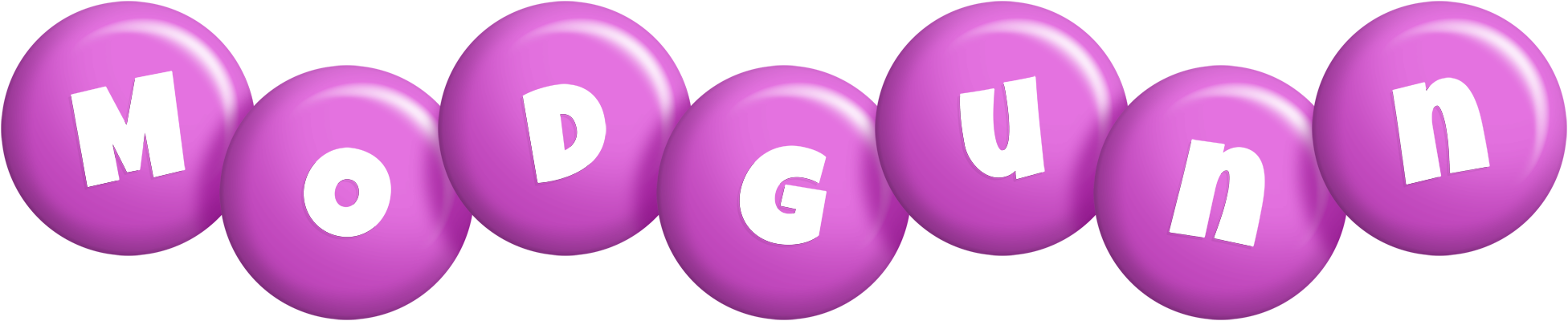 Modgunn candy-purple logo