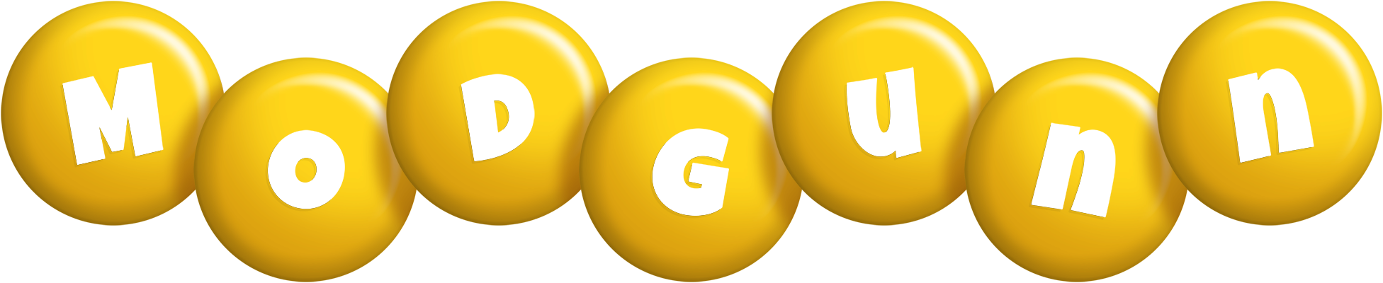 Modgunn candy-yellow logo