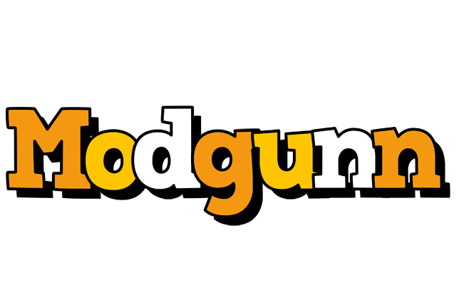 Modgunn cartoon logo