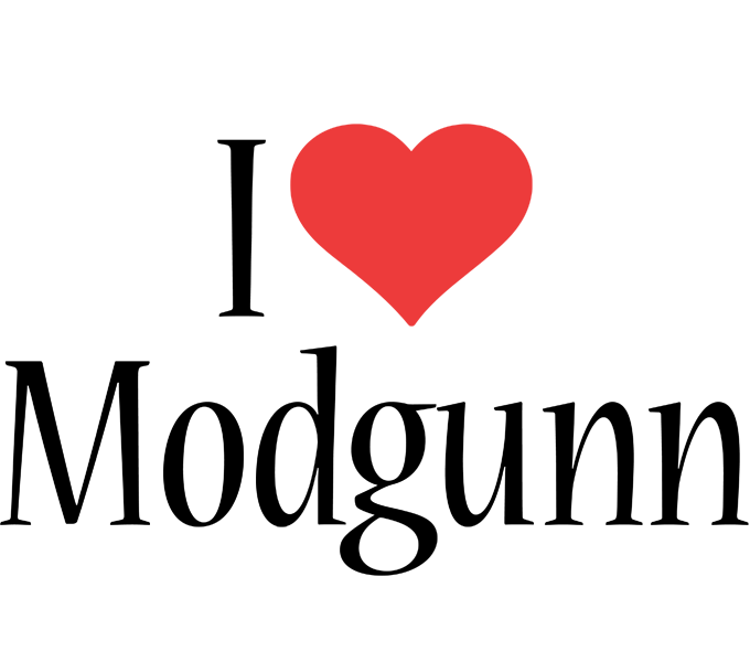 Modgunn i-love logo
