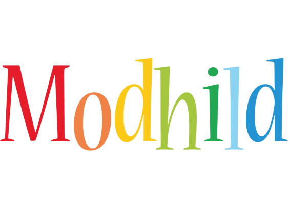 Modhild birthday logo