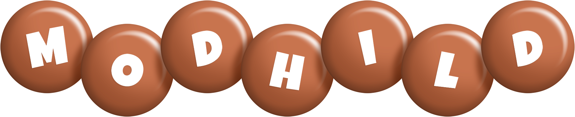 Modhild candy-brown logo