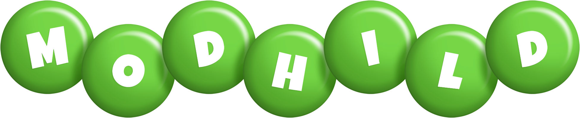 Modhild candy-green logo