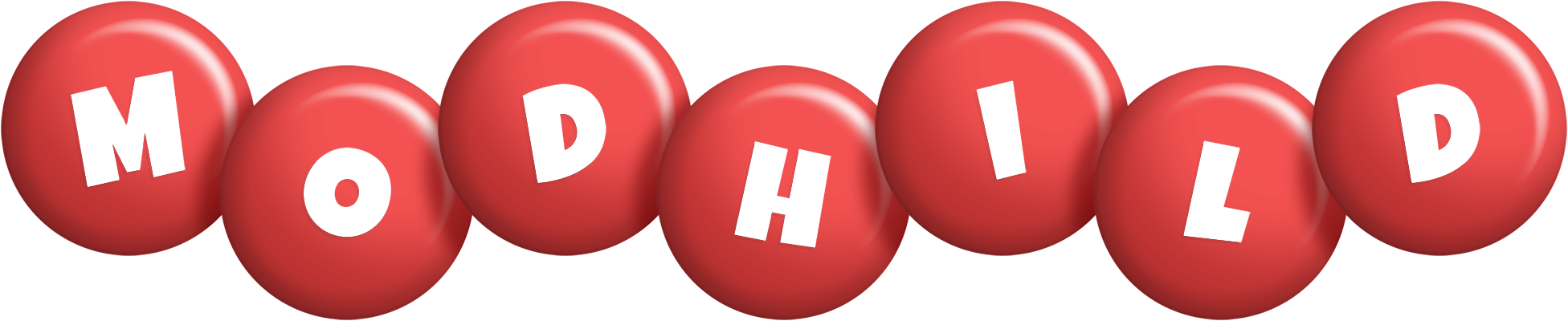 Modhild candy-red logo