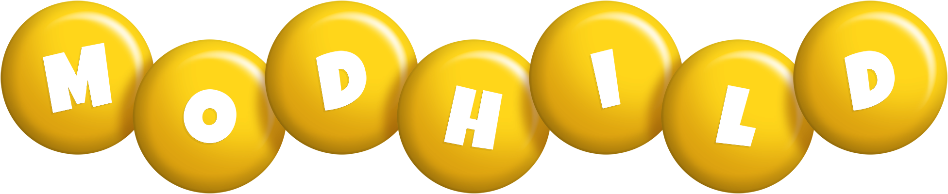 Modhild candy-yellow logo