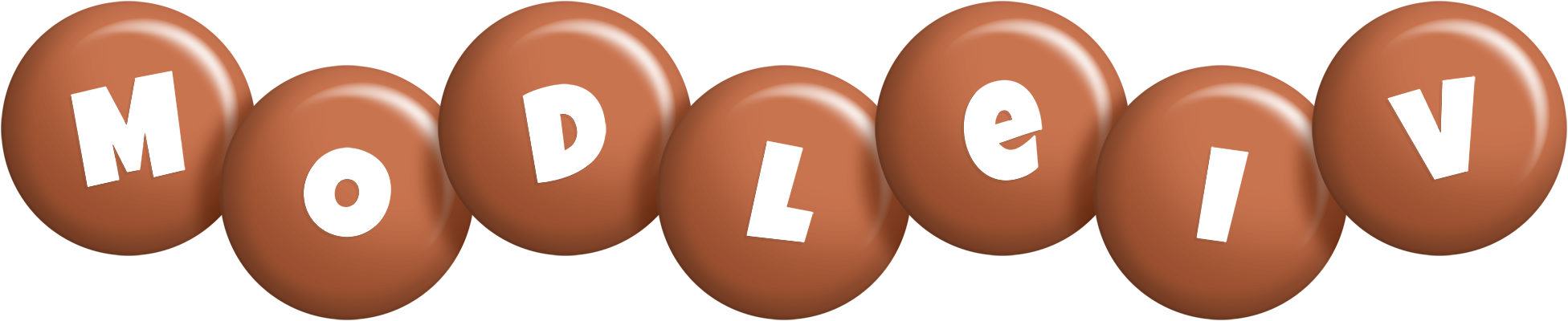Modleiv candy-brown logo