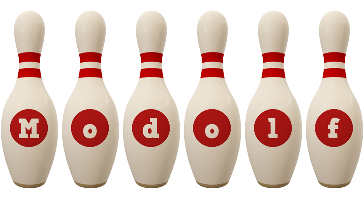 Modolf bowling-pin logo