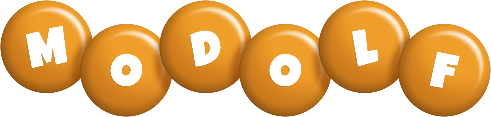 Modolf candy-orange logo