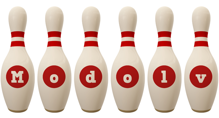 Modolv bowling-pin logo