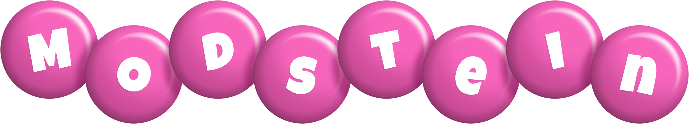 Modstein candy-pink logo