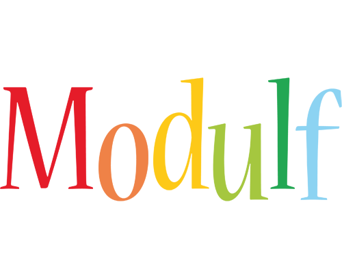 Modulf birthday logo