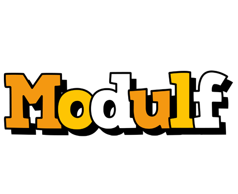 Modulf cartoon logo
