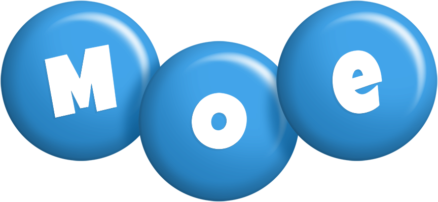 Moe candy-blue logo