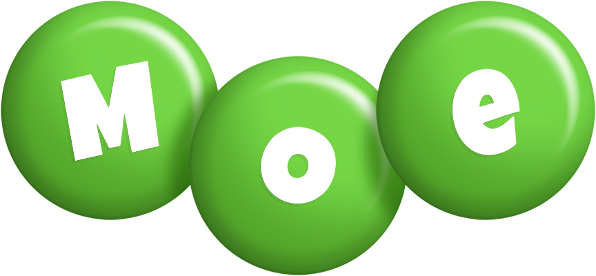 Moe candy-green logo