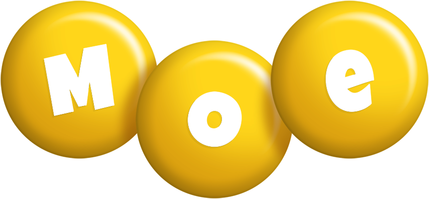 Moe candy-yellow logo