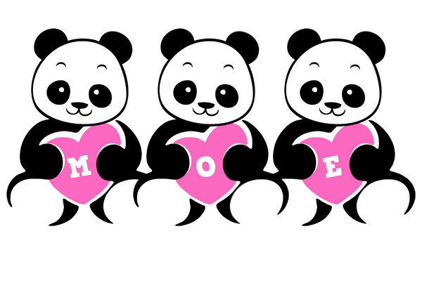Moe love-panda logo