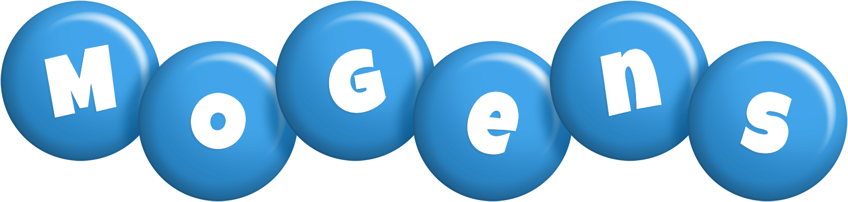Mogens candy-blue logo