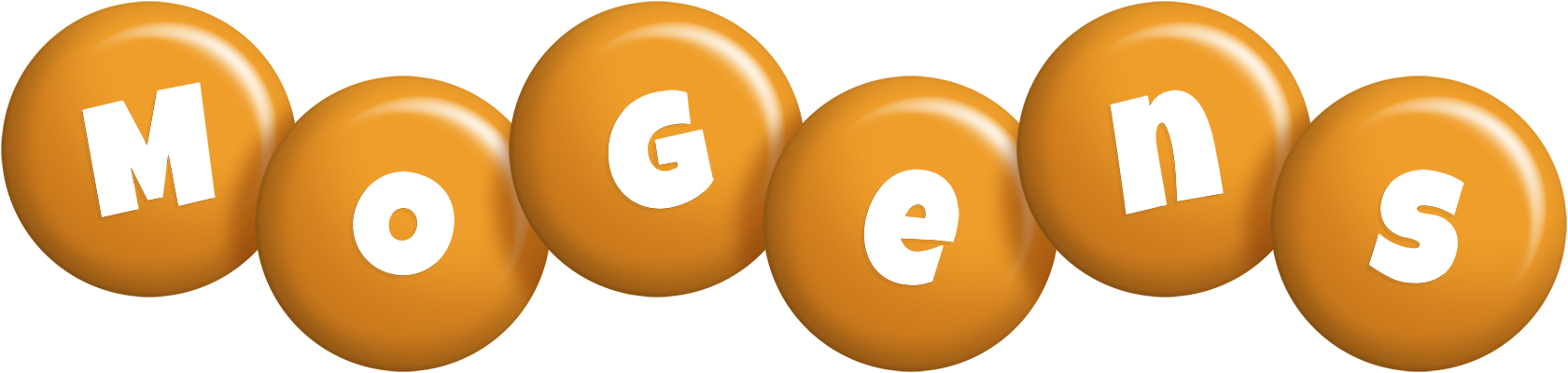 Mogens candy-orange logo