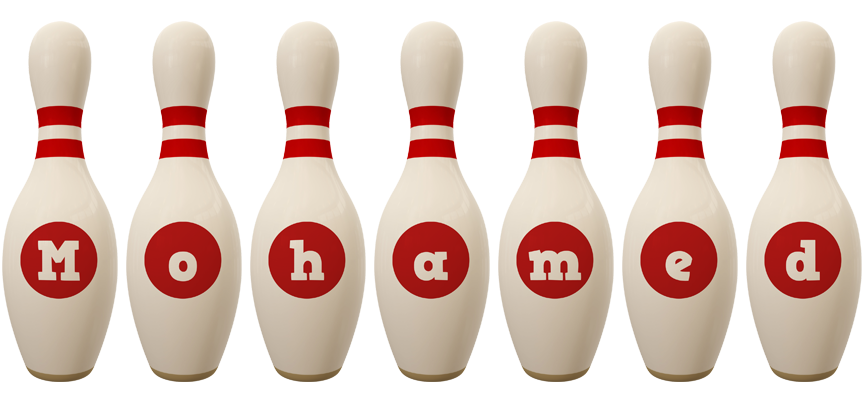 Mohamed bowling-pin logo