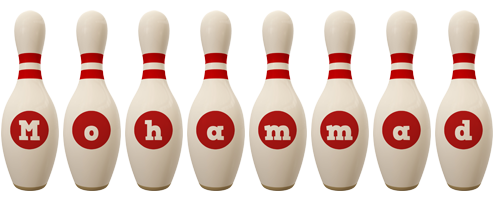 Mohammad bowling-pin logo