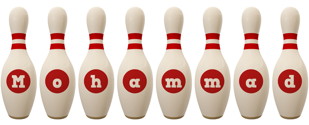 Mohammad bowling-pin logo