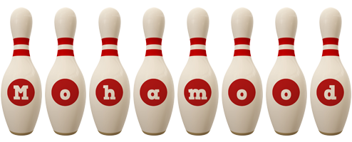 Mohamood bowling-pin logo