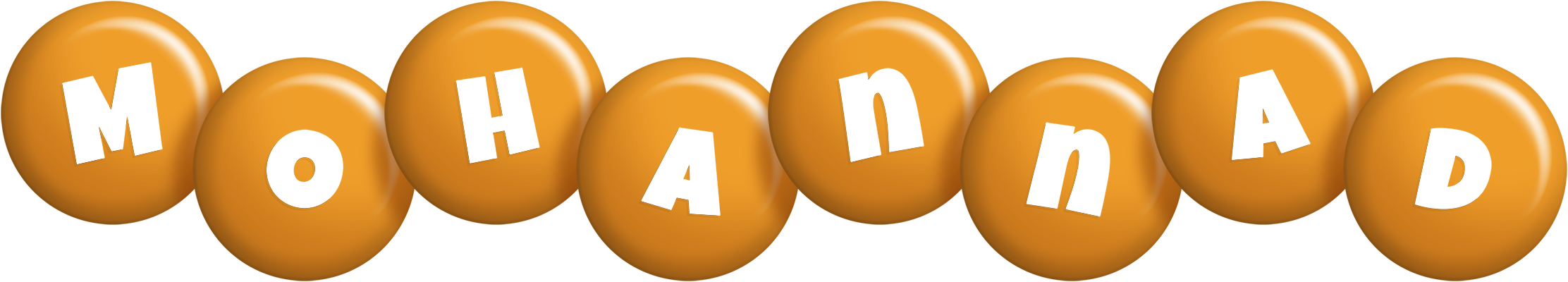 Mohannad candy-orange logo