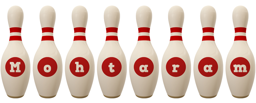 Mohtaram bowling-pin logo