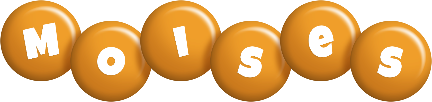 Moises candy-orange logo