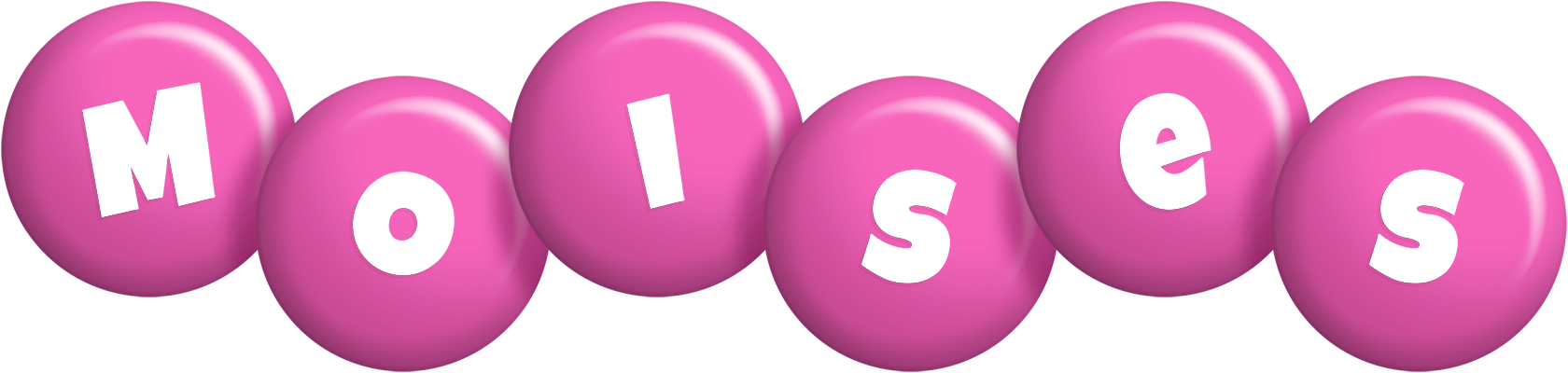 Moises candy-pink logo