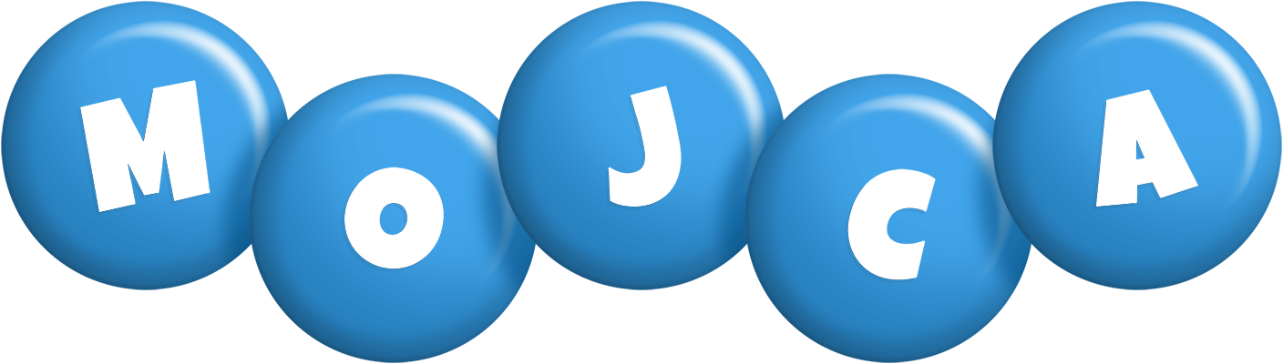 Mojca candy-blue logo
