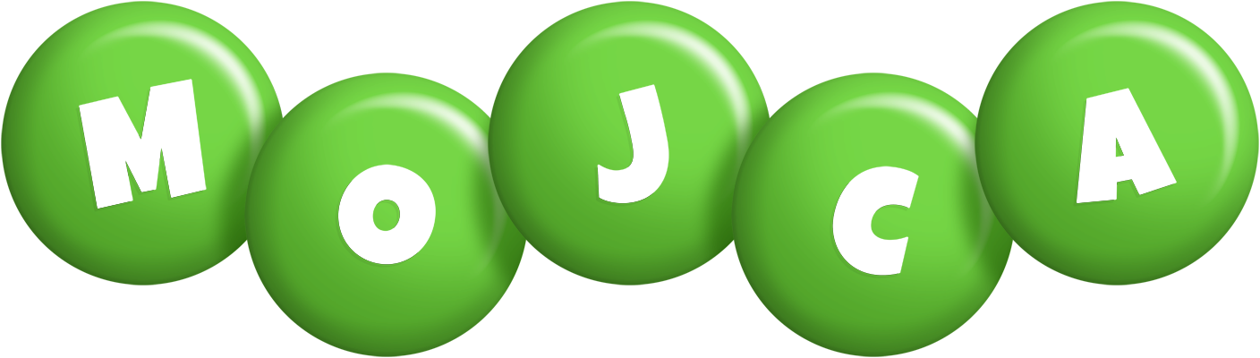 Mojca candy-green logo