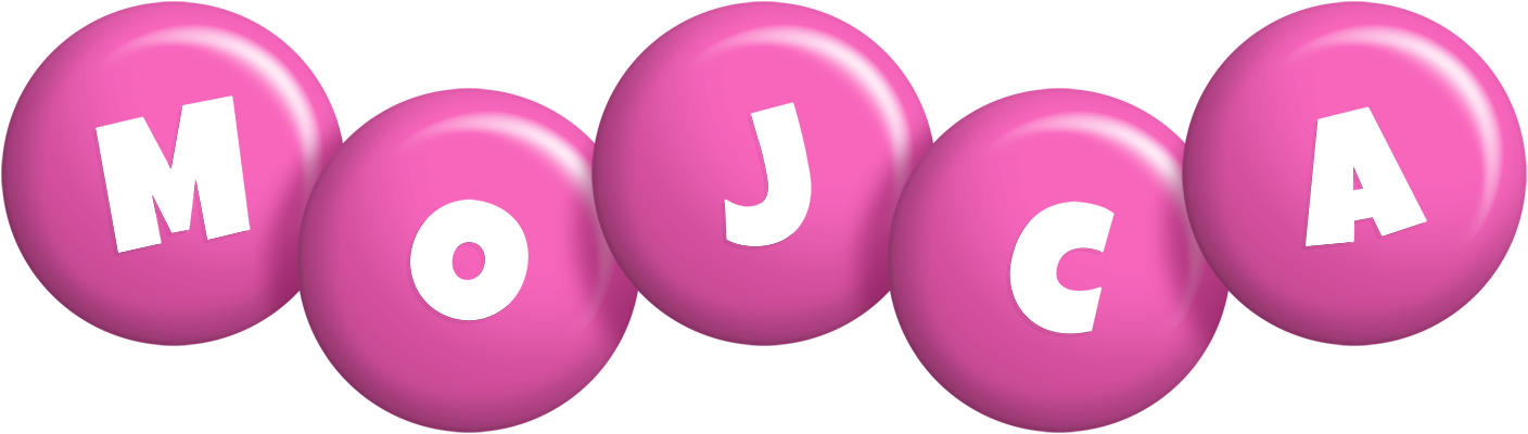 Mojca candy-pink logo